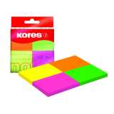 Kores Kores Neonov bloky Multicolour 40x50 mm ve 4 barvch