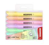 Kores Kores HIGH LINER PLUS mix 6 pastelovch barev