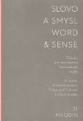 Univerzita Karlova, Filozofická fakulta Slovo a smysl 31/ Word & Sense 31